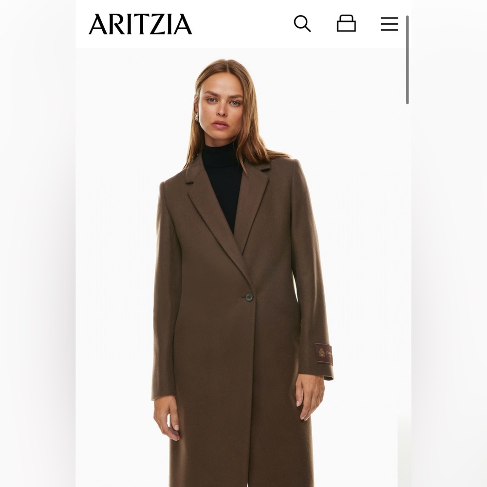 Size XS - chocolate Brown - Aritzia - Stedman Coat - Excellent condition!